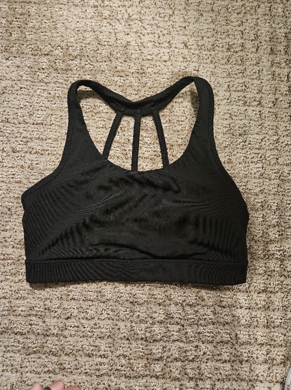 Women’s Black Reebok Strappy Back Sports Bra